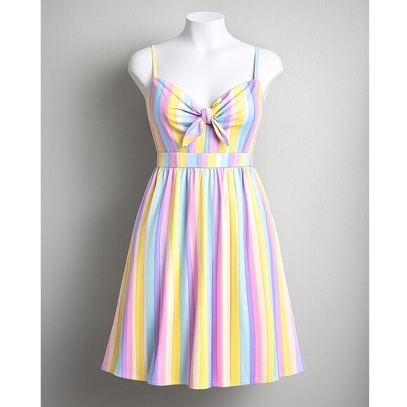 torrid Dresses & Skirts - TORRID MINI POPLIN TIE FRONT SKATER DRESS SIZE 1 (1416) NEW WITH TAGS